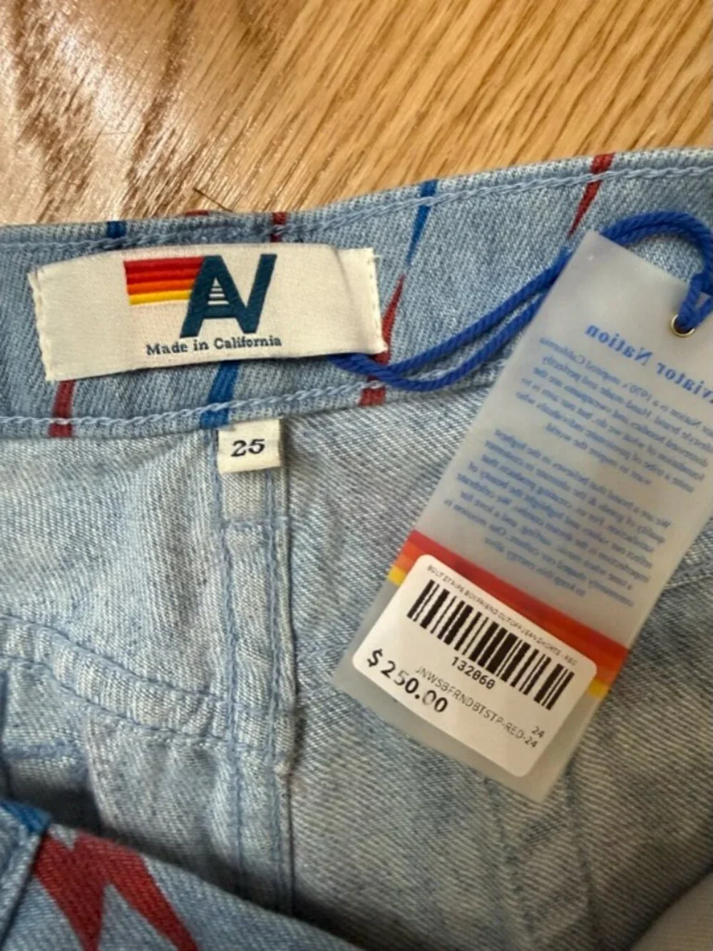 Aviator Nation Bolt Boyfriend Cutoff Jean Shorts - Super Light